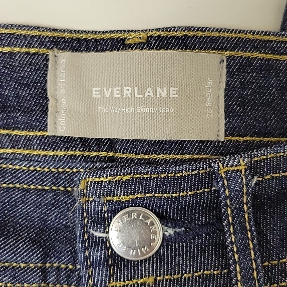 Everlane The Way High Skinny blue jeans women's sz 26 regular new denim casual - Picture 7 of 8